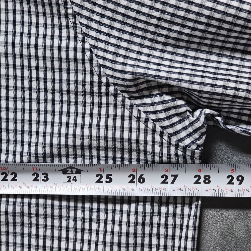 Cutter & Buck Mens 3XB Navy White Check Easy Care Stretch Button Down Shirt - Picture 5 of 9